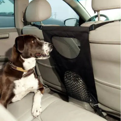 Accesorios para mascotas en el coche: barrera para perros en el asiento trasero
